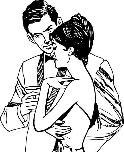 Illustration d'amoureux sur un backgr blanc — Photo