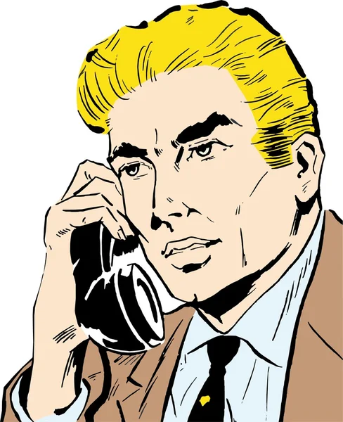 Forretningsmann som snakker i telefon – stockfoto