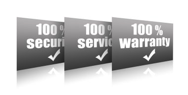 Warranty, service, security, collection clipart