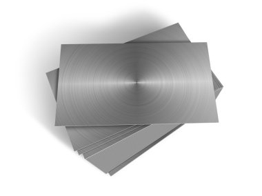 Stacked metal plates clipart