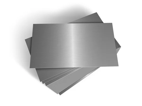 Stacked metal plates — Stock Photo, Image