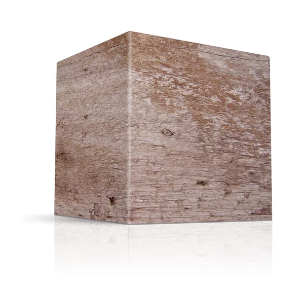 Cubes dans différents types de bois — Photo