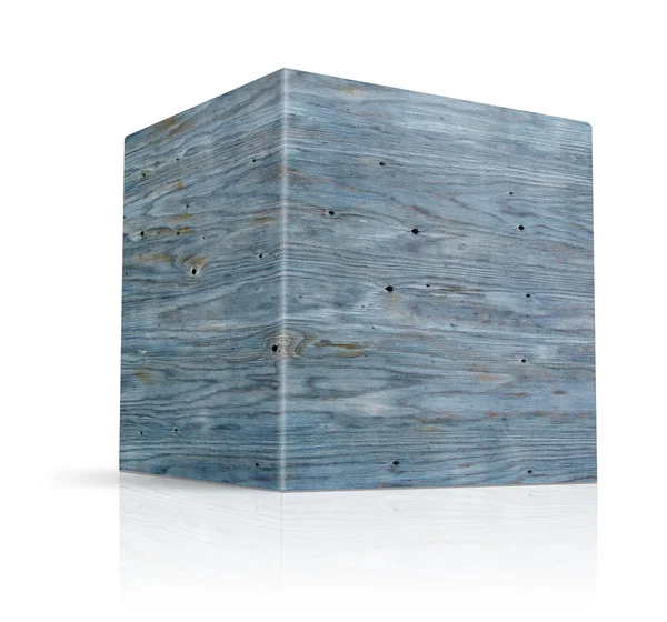 Cubos en diferentes tipos de madera — Foto de Stock