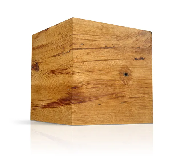 Кубики в різних типах деревини — стокове фото