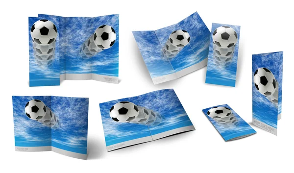 Šablona fotbalový míč brožura — Stock fotografie