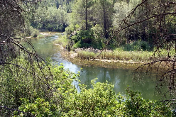Řeka roklemi cabriel, přírodní park ve Španělsku — Stock fotografie