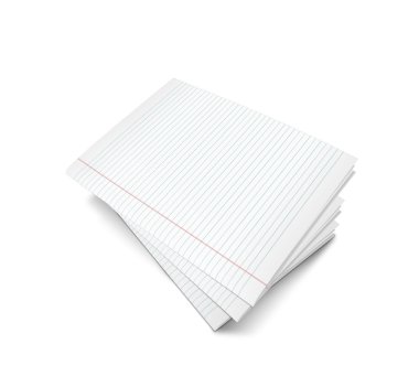 beyaz zemin üzerinde 3D çizim oflined notebook