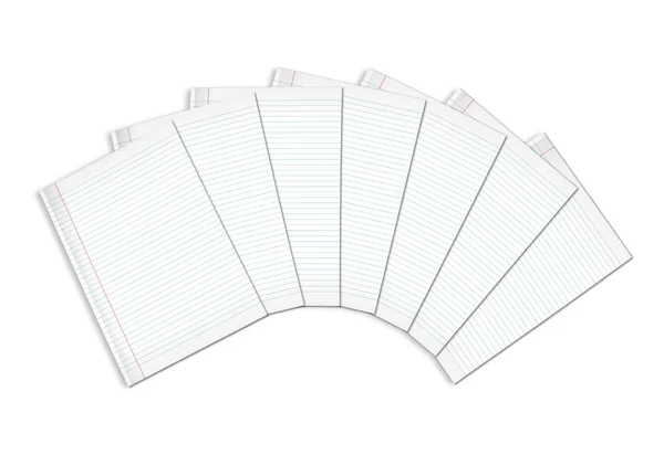 3d ilustración de cuaderno forrado sobre un fondo blanco — Foto de Stock