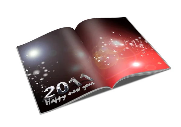 3d render christmas notebook on a white background — Stock Photo, Image