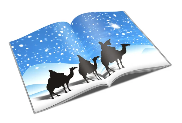 3d rendir cuaderno de Navidad sobre un fondo blanco — Foto de Stock