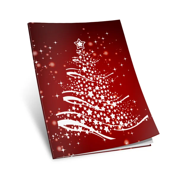 3D-Rendering Weihnachten Notizbuch auf weißem Hintergrund — Stockfoto