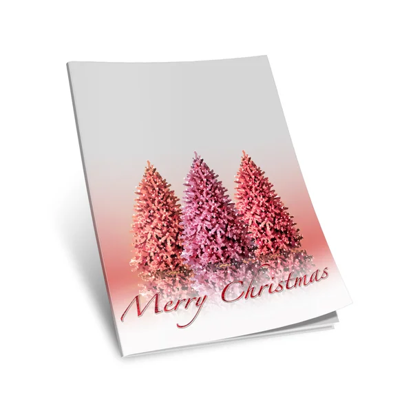 3d render christmas notebook on a white background — Stock Photo, Image