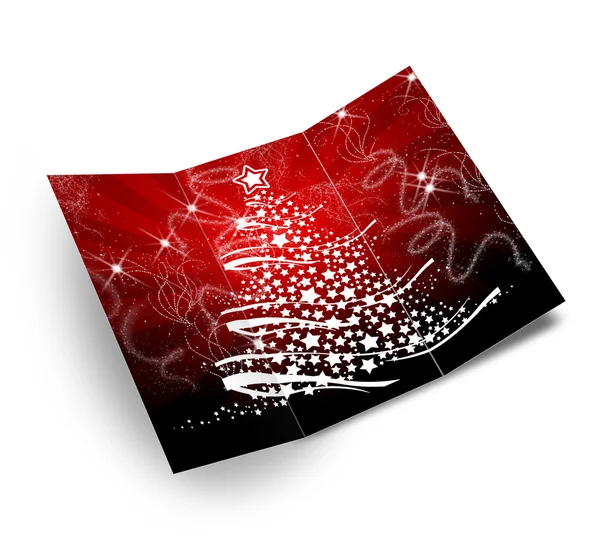 Tarjeta de felicitación de Navidad 3D sobre un fondo blanco — Foto de Stock