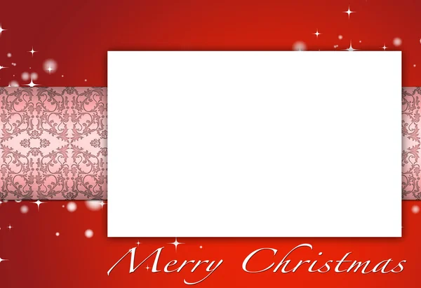 Abbildung der Weihnachtskarte, um Ihr Bild hinzuzufügen — Stockfoto