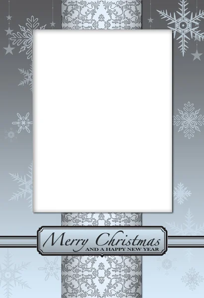Ilustración de la tarjeta de Navidad para añadir su foto — Foto de Stock
