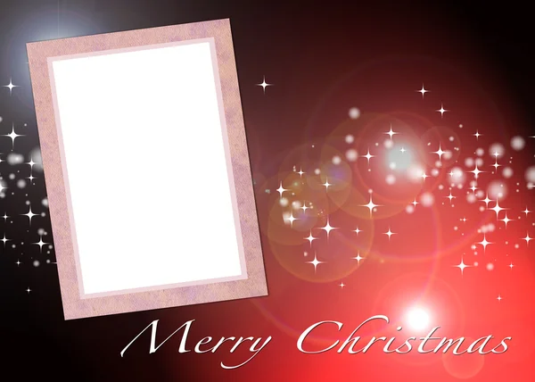 Ilustración de la tarjeta de Navidad para añadir su foto — Foto de Stock