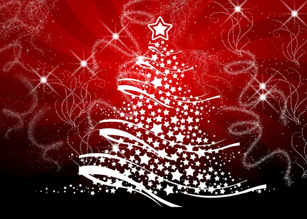 Illustration Christmas tree Background , Christmas Card — Stock Photo, Image