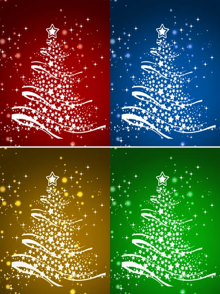Illusztráció karácsonyfa háttér, karácsonyi kártya — Stock Fotó