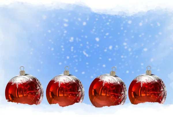 Christmas Balls background, illustration of Christmas Card — Stock Photo, Image