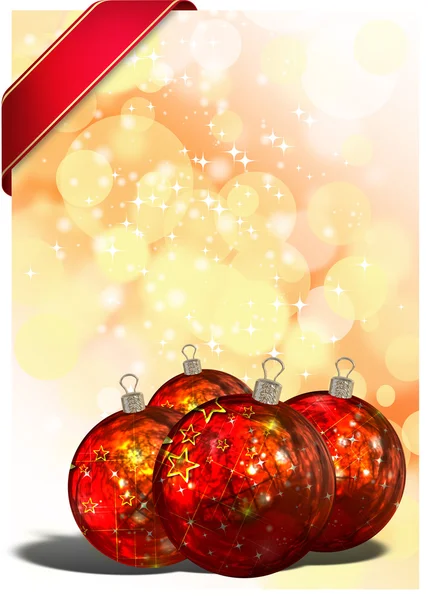 Christmas bollar bakgrund, illustration av julkort — Stockfoto