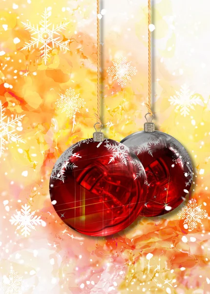 Фон Різдвяних кульок, ілюстрація різдвяної листівки — стокове фото
