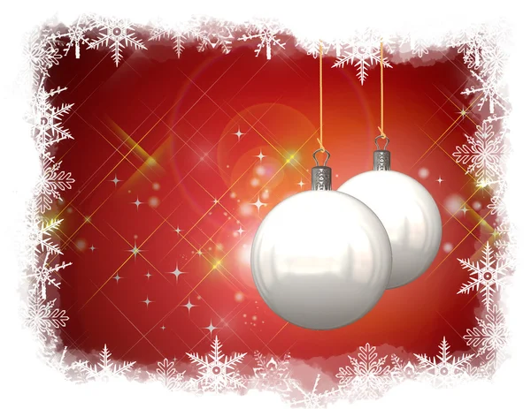 Fondo Bolas de Navidad, ilustración de la tarjeta de Navidad — Foto de Stock