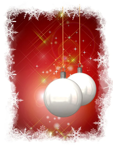圣诞球背景，圣诞节卡图 — 图库照片