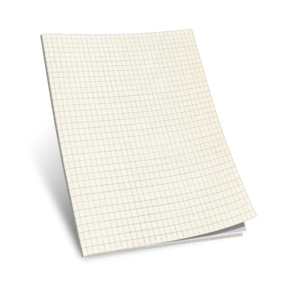 3D illustratie van gekwadrateerde notebook, dagboek, dagboek — Stockfoto