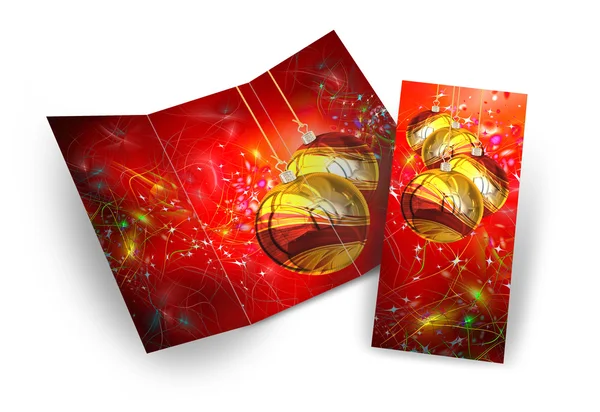 3D render Christmas Card on a white background — Stock Photo, Image