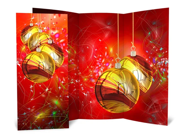 3D render Christmas Card on a white background — Stock Photo, Image