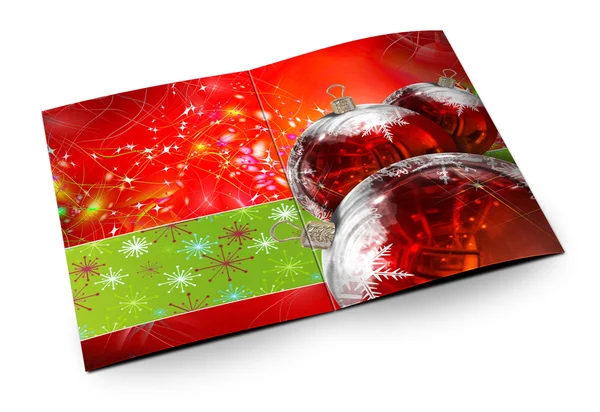 白い背景の上の 3 d レンダリング クリスマス カード — ストック写真