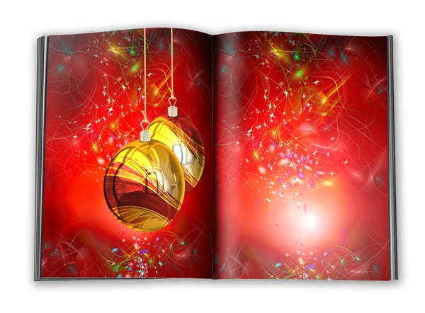 3d renderizar el libro de Navidad sobre un fondo blanco — Foto de Stock