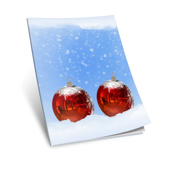 3D-Rendering-Weihnachtsbuch auf weißem Hintergrund — Stockfoto