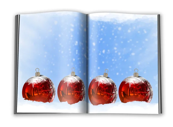 3D render Noel kitap beyaz zemin üzerine — Stok fotoğraf