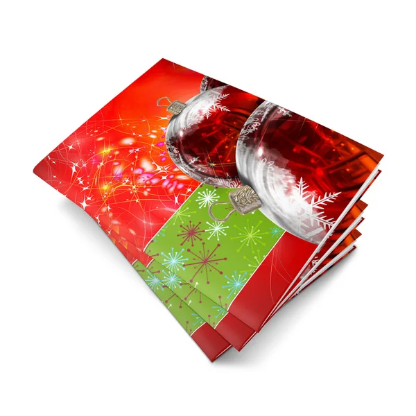 3d render christmas book on a white background — Stock Photo, Image