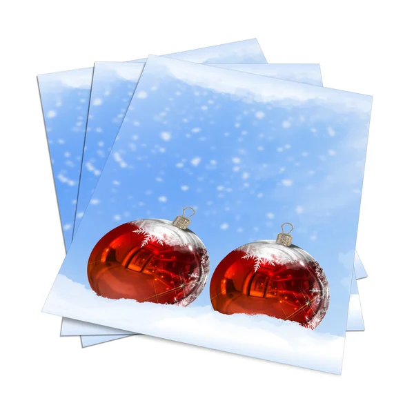 3D renderowania kartki świąteczne na białym tle — Zdjęcie stockowe