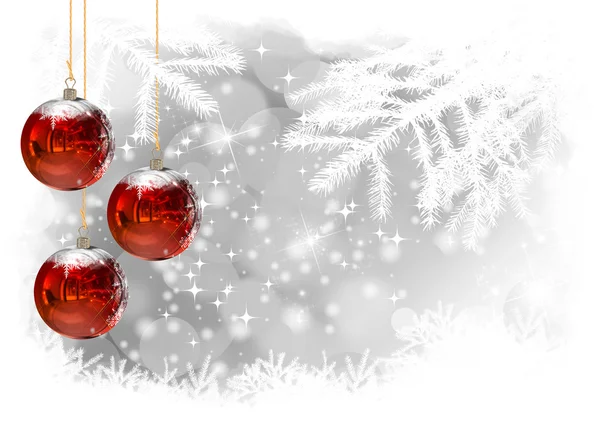 Vánoční koule pozadí, obrázek vánoční přání — Stock fotografie