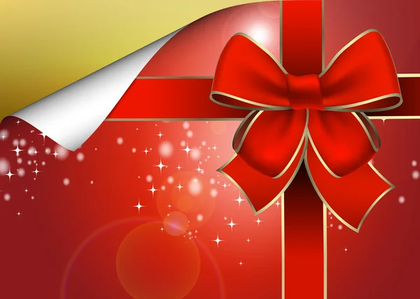 붉은 활과 크리스마스 선물 패키지 — 스톡 사진