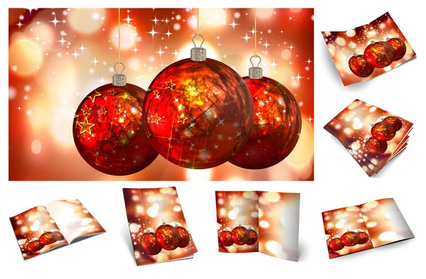 Traditional Christmas background, illustration of Christmas Card — Stock Photo, Image