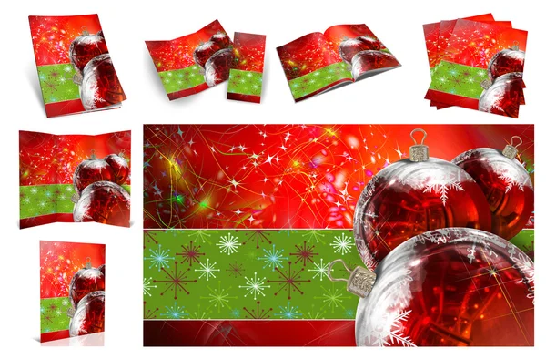 Traditioneller Weihnachtshintergrund, Illustration der Weihnachtskarte — Stockfoto