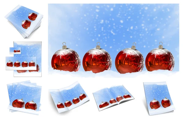 전통적인 크리스마스 배경, 크리스마스 카드의 일러스트 — 스톡 사진
