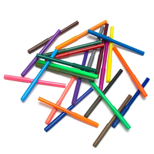 Gekleurde voelde tip pennen — Stockfoto