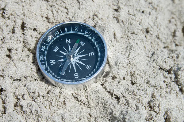 stock image Compass in the sand