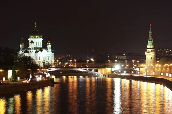 Mooie soort op kremlin nachts — Stockfoto