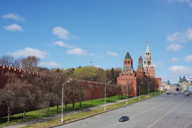 kırmızı alanın üzerine bina Moskova kremlin