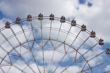 tekerleğin arka plan mavi gökyüzü üzerinde inceleme