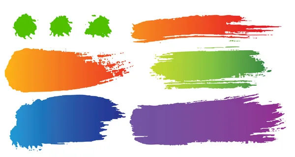 Ensemble vectoriel de taches de couleur — Image vectorielle