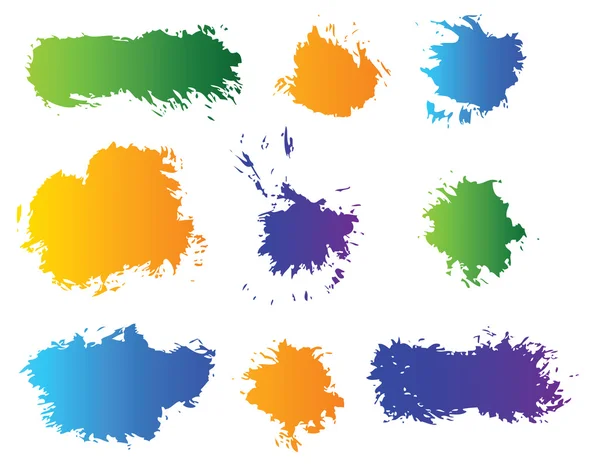 Векторний набір кольорових плям — стоковий вектор