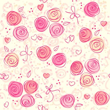 Seamless floral light vector background clipart