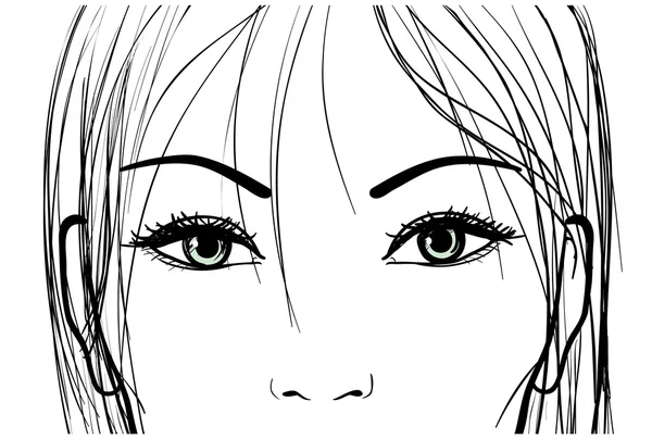 Krásná žena oči — Stockový vektor